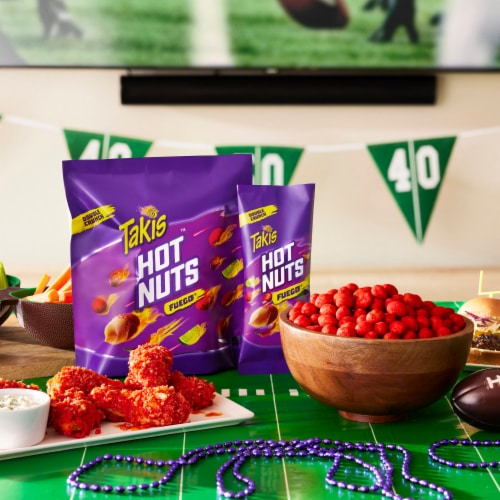 Takis Fuego Hot Nuts Hot Chili Pepper & Lime Double-Crunch Peanuts Perspective: top