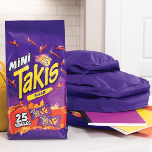 Takis Fuego Mini Hot Chili Pepper & Lime Rolled Tortilla Chips Perspective: top