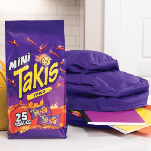 Takis Fuego Mini Hot Chili Pepper & Lime Rolled Tortilla Chips Perspective: top