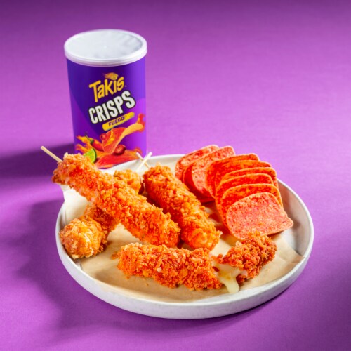 Takis Fuego Crisps Hot Chili Pepper & Lime Potato Crisps Perspective: top