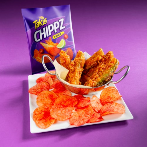 Takis Classic Chippz Salt Thin-Cut Potato Chips Perspective: top