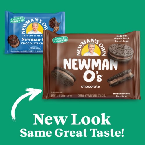 Newman's Own Chocolate Creme Newman-O's Cookies Perspective: top