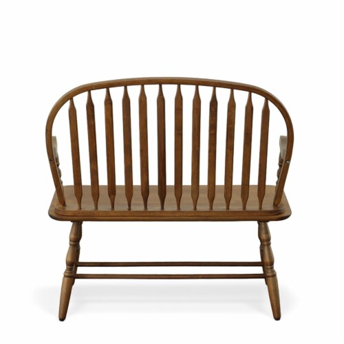 Carolina Classics Windsor Living Room Bench in American Oak 1