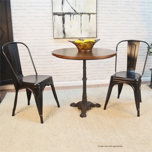 Wood top discount bistro table