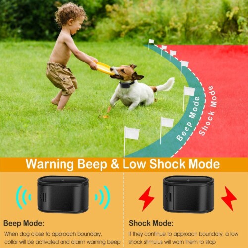 Electric Dog Fence System Pet Tone Shock Boundary Containment Water Resistant Collar Receive Receiver Only Kroger