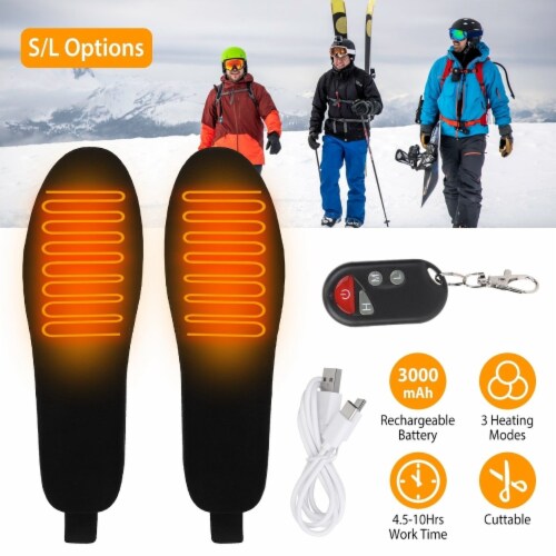 Heated Insoles Electric Heated Foot Warmer 3000Mah Rechargeable Battery Powered Trimmable He S King Soopers
