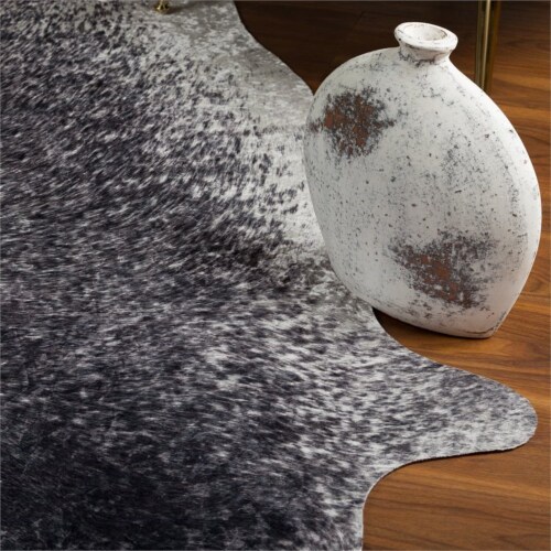 Dalyn Rugs Montana 3'6  x 4'4  Animal Print Fabric Area Rug in Murray Gray Perspective: top