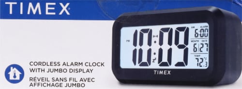 Timex® Portable Battery Operated Alarm Clock with Large Display Perspective: top