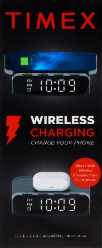 Timex Wireless Charging Alarm Clock Perspective: top