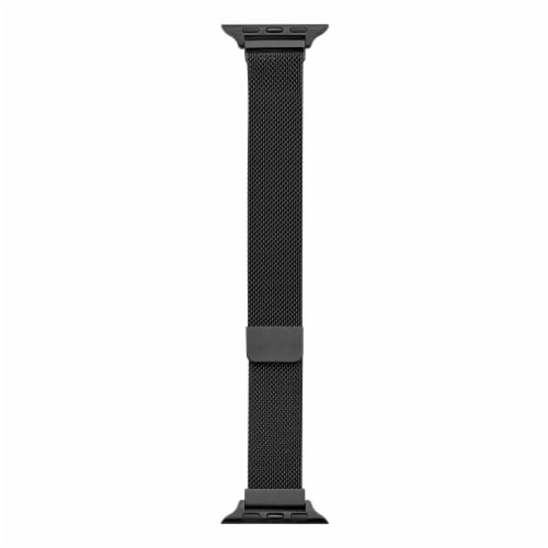 Infinity Skinny Black Stainless Steel Band for Apple Watch 1,2,3,4,5,6 & SE - Size 42mm/44mm Perspective: top