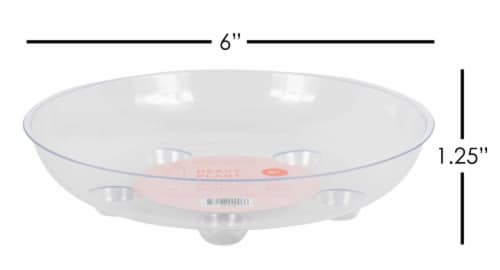 Curtis Wagner Plastics DS-600 Plastic Carpet Saver Heavy Footed Plant Saucer Perspective: top