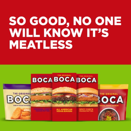 BOCA Original Vegan Veggie Burgers, Box Perspective: top