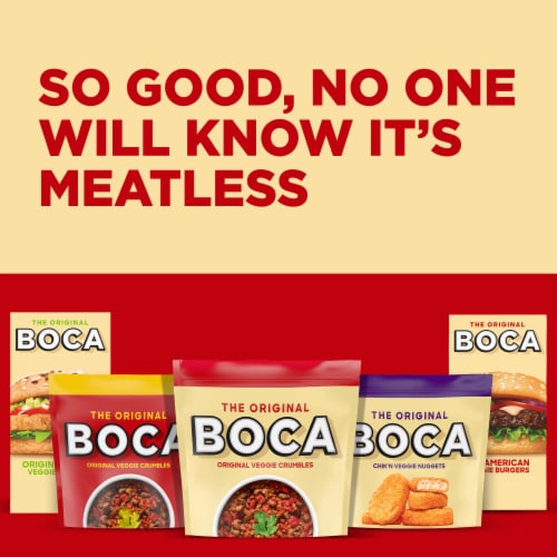 Boca Original Non-GMO Soy Vegan Veggie Crumbles Perspective: top