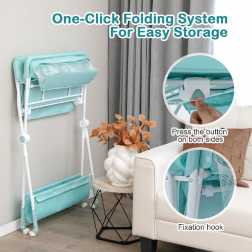 Baby Changing Table Folding Infant Diaper Station Nursery Organizer Storage Perspective: top