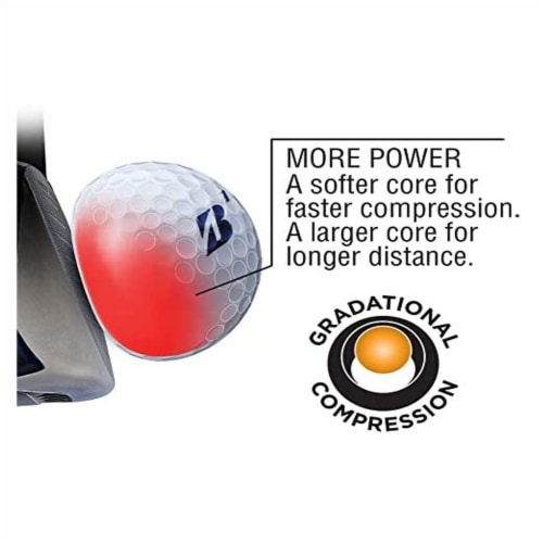 Bridgestone e6 Soft Feel Core Long Distance White Plastic Golf Balls Perspective: top