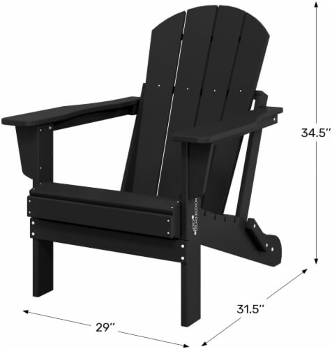 WestinTrends 2 Piece Set Outdoor Folding Poly Adirondack Chair Black 1 Set Fry s Food Stores