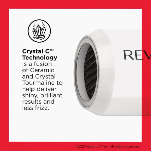 Revlon® Dry & Shine Crystal C™ Hair Dryer - White Perspective: top