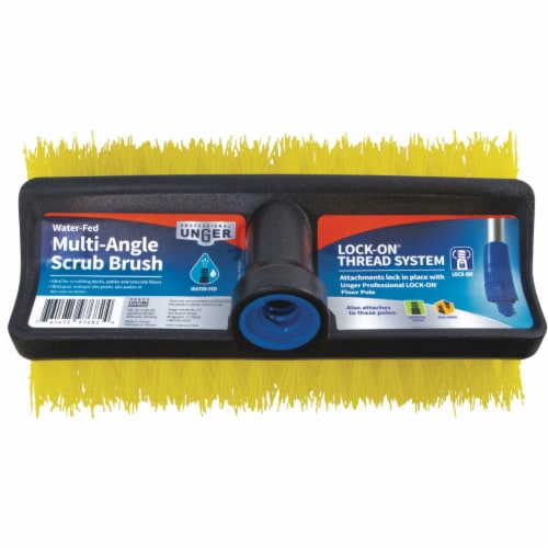 Unger Professional LockOn Stiff Multi-Angle Scrub Brush 976820 Perspective: top