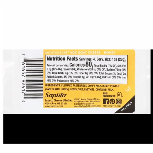 Montchevre® Honey Goat Cheese Log Perspective: top