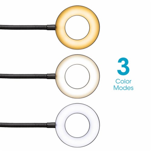 OttLite Capture Clip-On LED Ring Light Perspective: top