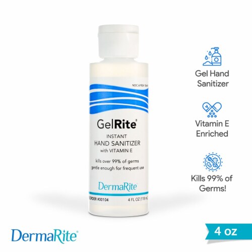 GelRite Ethyl Alcohol Scented Hand Sanitizer 4 oz. Bottle 1 Ct Perspective: top
