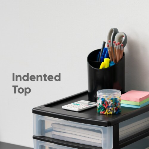IRIS USA 4 Pack Small 3 Drawer Desktop Organizer for Office Files