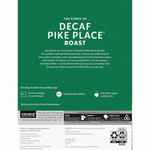 Starbucks pike place decaf k cups hotsell