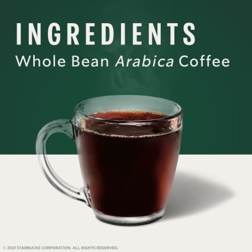 Starbucks Breakfast Blend Medium Roast Whole Bean Coffee Perspective: top