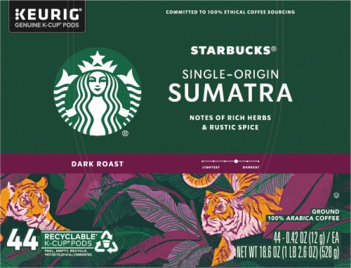 Starbucks® Sumatra Dark Roast K-Cup Coffee Pods Perspective: top