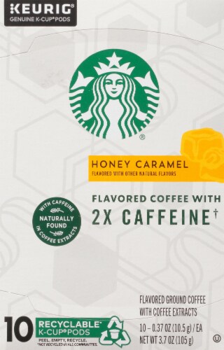Starbucks Plus Honey Caramel Flavored Coffee K-Cup Pods Perspective: top