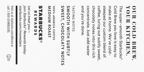 Starbucks® Signature Black Cold Brew Coffee Concentrate Perspective: top