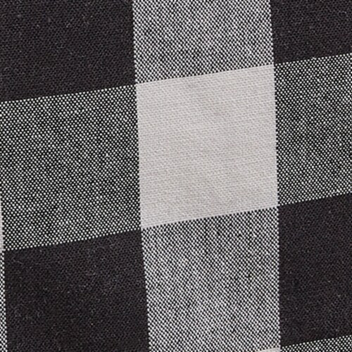 Park Designs Buffalo Check Ruffled Black and Cream Table Runner 13 x 54 Perspective: top