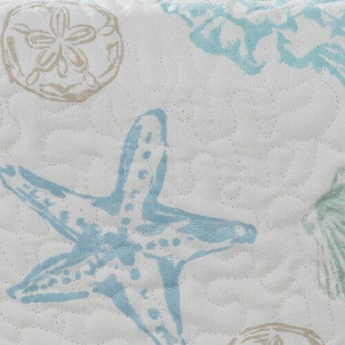 Split P Beachcomber Quilted Table Runner - 54''L - Off-White Perspective: top