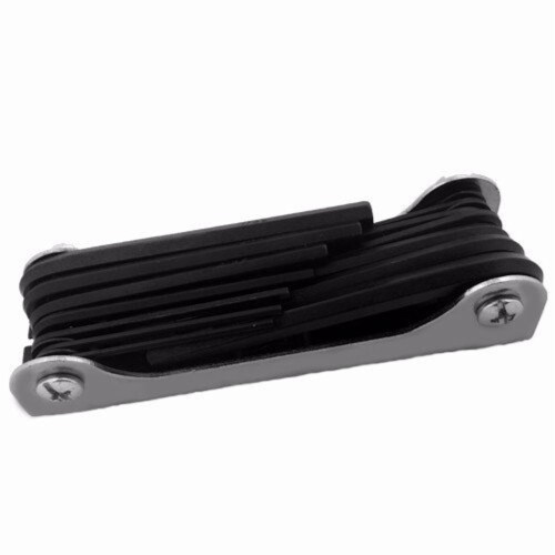 Wideskall 14 Pieces Metric and SAE Allen Wrench Folding Hex Key Set Perspective: top