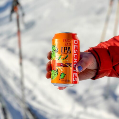 Deschutes Brewery® Fresh Haze IPA Craft Beer Perspective: top