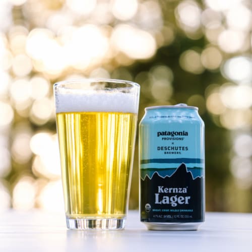 Deschutes Brewery® x Patagonia Provisions Kernza Lager Craft Beer Perspective: top