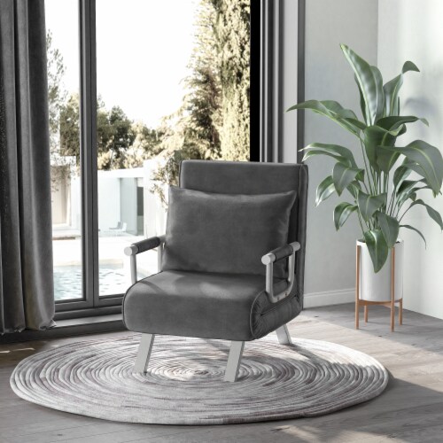 Modern Futon Sofa Lounger Couch w Adjustable Backrest Comfy