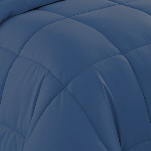 Sweet Home Collection | All Season Solid Bed-in-A-Bag includes Sheet, Queen, Denim Perspective: top