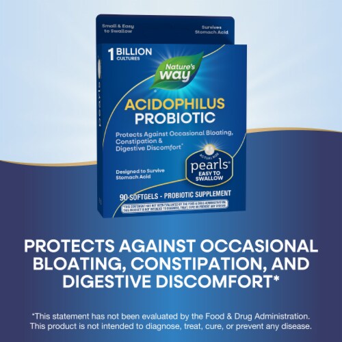 Enzymatic Therapy Probiotic Pearls Acidophilus Softgels Perspective: top