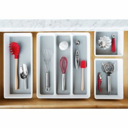 Madesmart® Drawer Organizer - White/Grey Perspective: top