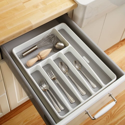 Madesmart® Six-Compartment Silverware Tray - White Perspective: top