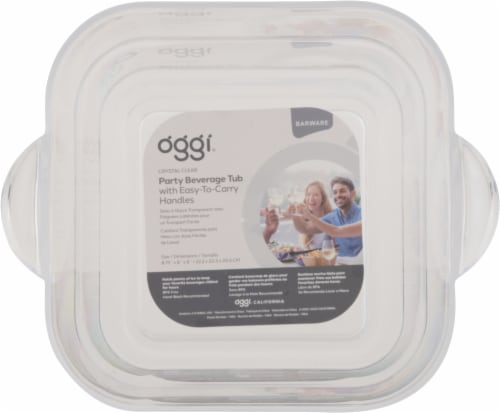 Oggi® Square Ice Bucket - Clear Perspective: top