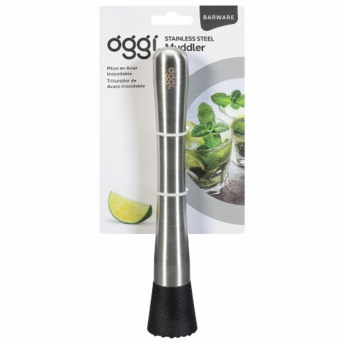 OGGI Stainless Steel Muddler Perspective: top