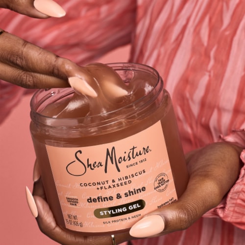 SheaMoisture Coconut & Hibiscus Define & Shine Styling Gel + Flaxseed Perspective: top