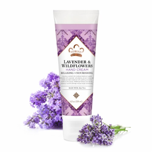 Nubian Heritage Lavender Wildflower Hand Cream Perspective: top