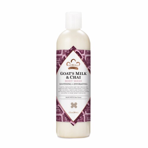 Nubian Heritage Goat's Milk and Chai with Rose Extract Body Wash Perspective: top