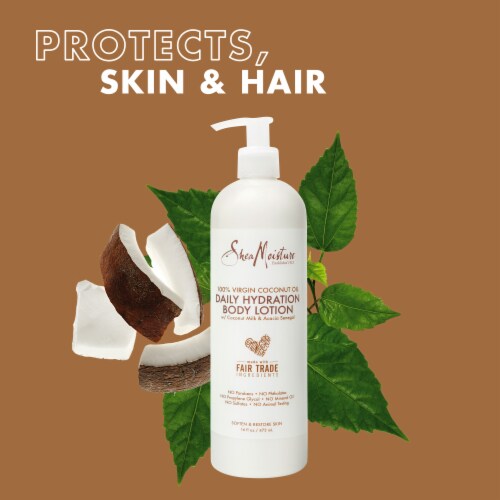 SheaMoisture Daily Hydration 100% Virgin Coconut Oil Body Lotion Moisturizer Perspective: top