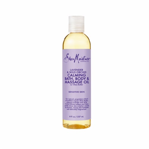 Shea Moisture Lavender & Wild Orchid Bath Body & Massage Oil Perspective: top