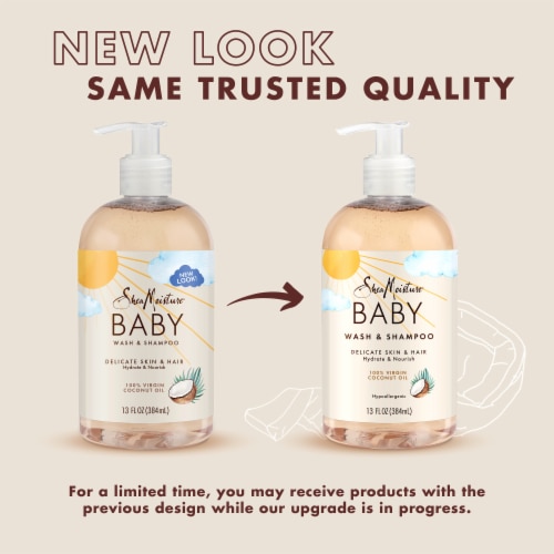 SheaMoisture Hundred Percent Virgin Coconut Oil Baby Wash and Shampoo Perspective: top