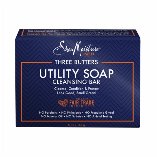 Shea Moisture Three Butters Utility Soap Cleansing Bar Perspective: top